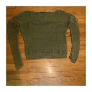 Sarah Pacini moss green cotton sweater